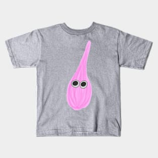 Pink hair fluff ball with eyes Kids T-Shirt